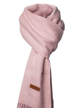 Cashmere Scarf For Womens  Super Soft Fashion Long Tassel Blue Scarf（80.7X25